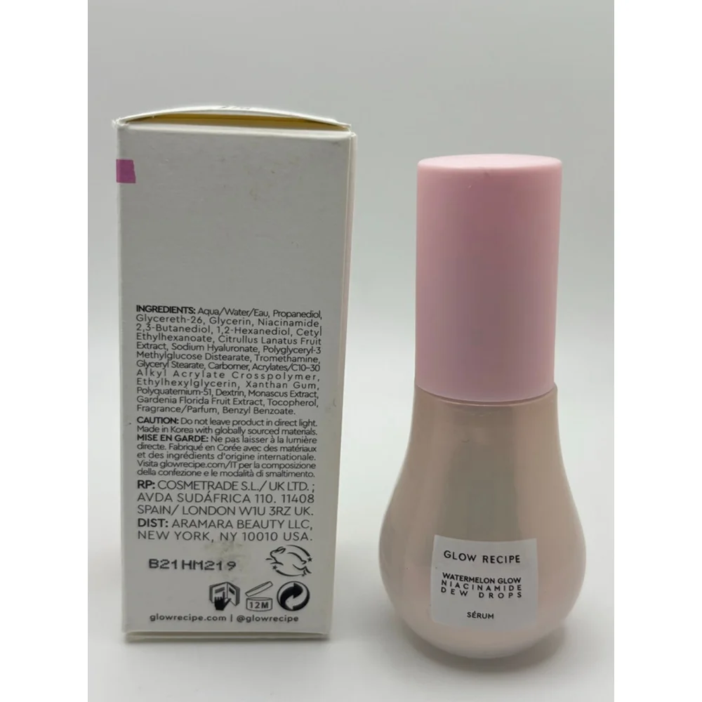 Glow Recipe Watermelon Glow Niacinamide Dew Drops Mini 15ml Serum NIB - Picture 5 of 6